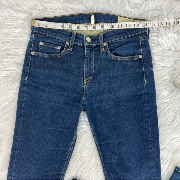 Rag & Bone Women's Blue‎ Clean Indigo Mid-Rise Skinny Denim Luxury Jeans W28/L30 - Picture 8 of 11